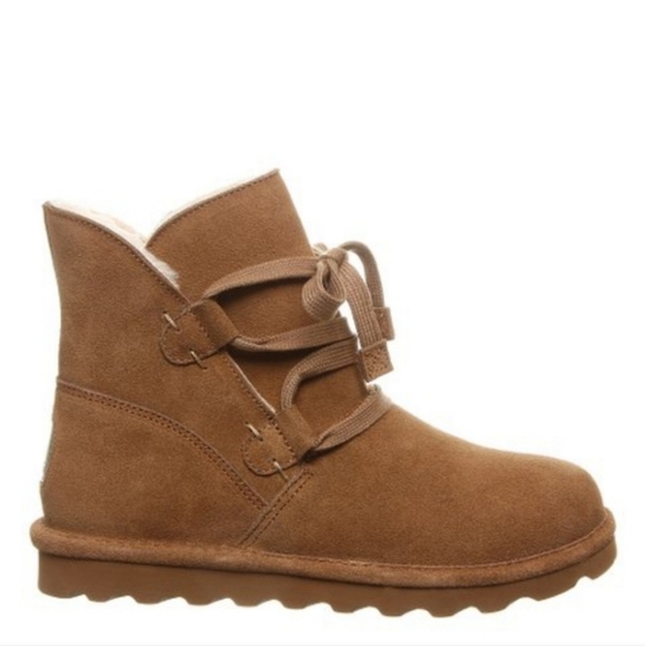 Bearpaw Zora Suede Booties Hickory Brown - Picture 2 of 16